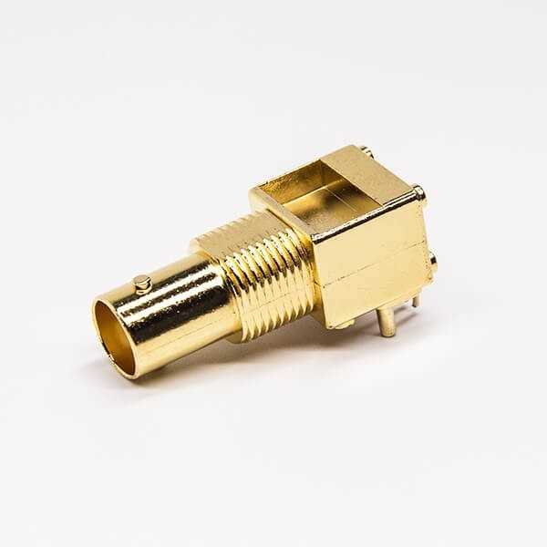 bnc弯头接头母座镀金穿墙面板安装式插PCB板DOSIN-801-0199 bnc弯头接头母座镀金穿墙面板安装式插PCB板DOSIN-801-0199