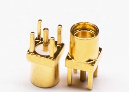 MMCX接口直式母头镀金穿孔接PCB板 DOSIN-810-1004
