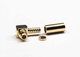 mmcx弯公头带金属帽压接式接线连接器 DOSIN-809-0030
