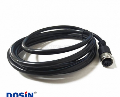 M12 IP67防水线3芯公头直式单边PVC线束1.5M AWG24不带屏蔽A扣