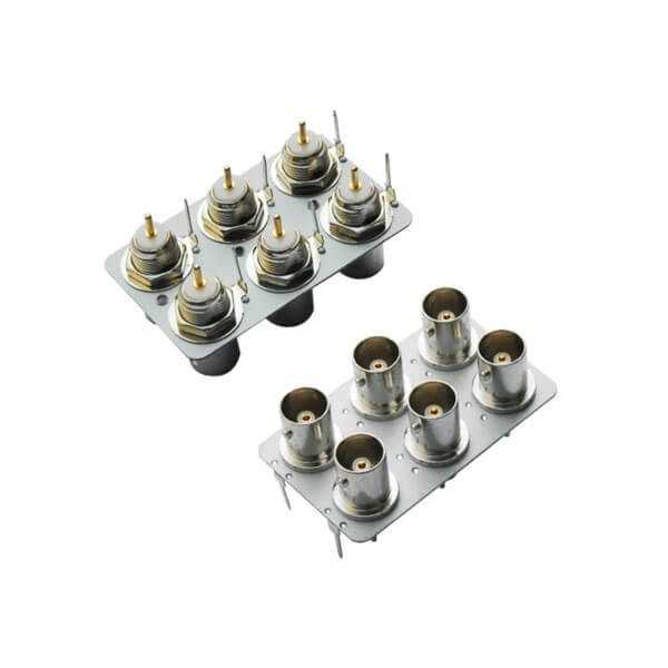 pcb插座6同轴射频直式母头BNC连接器DOSIN-801-0023