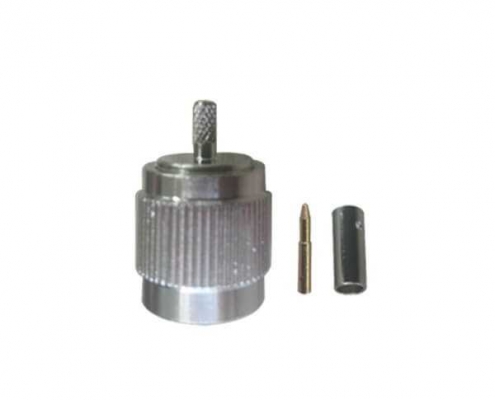 公头接线RG316D直式压接RF同轴连接器tnc DOSIN-802-1004