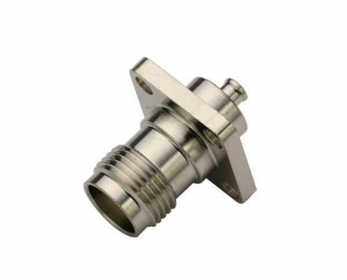 ut085同轴线缆4孔法兰安装盘直式焊接tnc连接器 DOSIN-802-1022