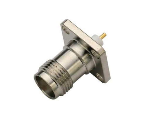 直式母头面板安装4孔法兰盘tnc同轴rf连接器 DOSIN-802-1029