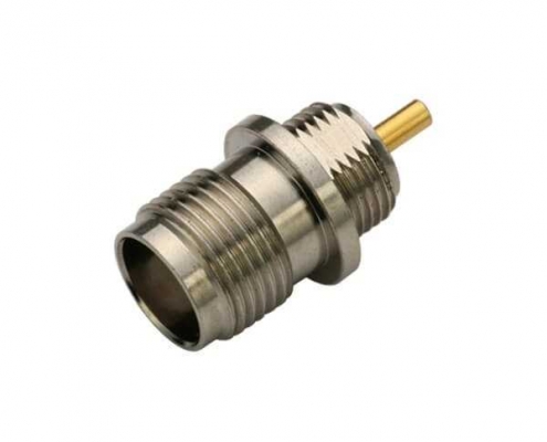 同轴视频直式穿墙焊接tnc型连接器母头面板安装 DOSIN-802-1036
