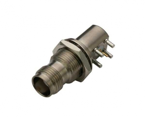 pcb连接器板端弯式穿墙母头tnc连接器 DOSIN-802-1041