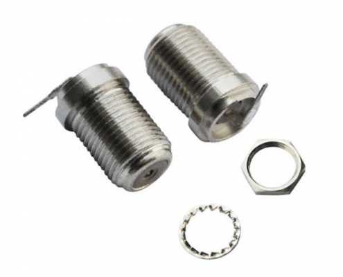 f连接器弯式穿墙式面板安装母头 DOSIN-803-0008