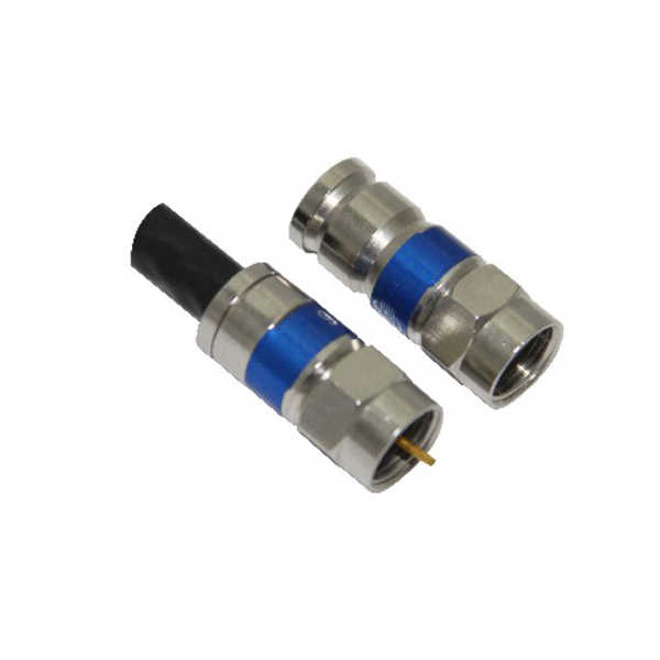 f射频RF连接器直式挤压式公头同轴线缆RG6 DOSIN-803-0044 f射频RF连接器直式挤压式公头同轴线缆RG6 DOSIN-803-0044