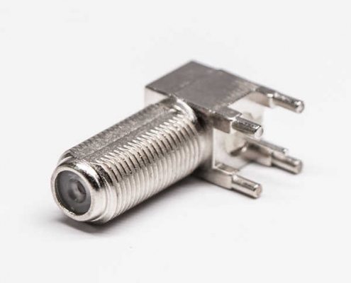 F头插座连接器母头弯式接PCB板插孔 DOSIN-803-0002