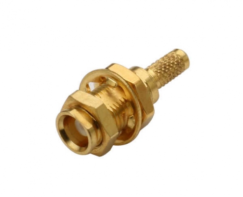 同轴电缆接头RG316直式穿墙式mcx连接器母头 DOSIN-809-1017