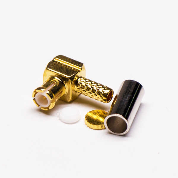 MCX弯形插头公头射频连接器压接式接线 DOSIN-809-0022 MCX弯形插头公头射频连接器压接式接线 DOSIN-809-0022