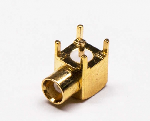 MCX母头弯式射频同轴连接器插PCB板 DOSIN-809-0046