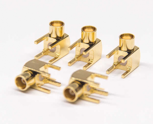 mcx母头连接器插板接PCB板弯式镀金 DOSIN-809-0098