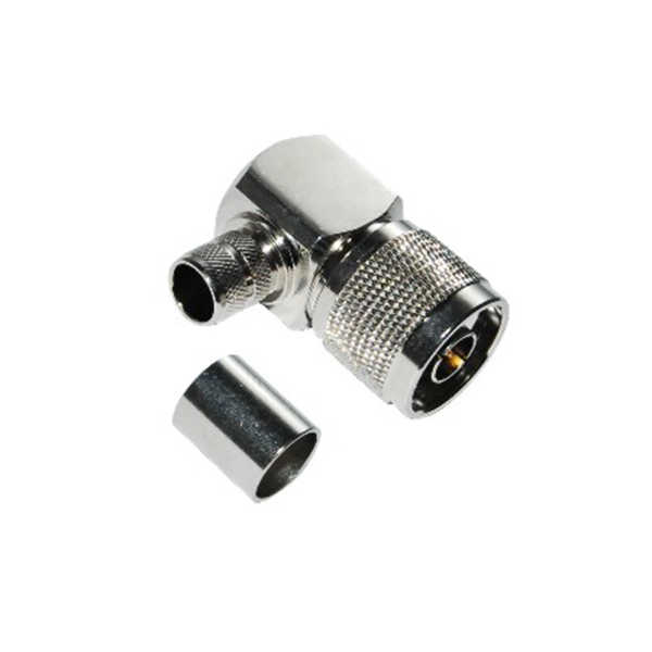 射频同轴电缆RG58_59_6_174_213弯式压接N头连接器公头 DOSIN-805-0005