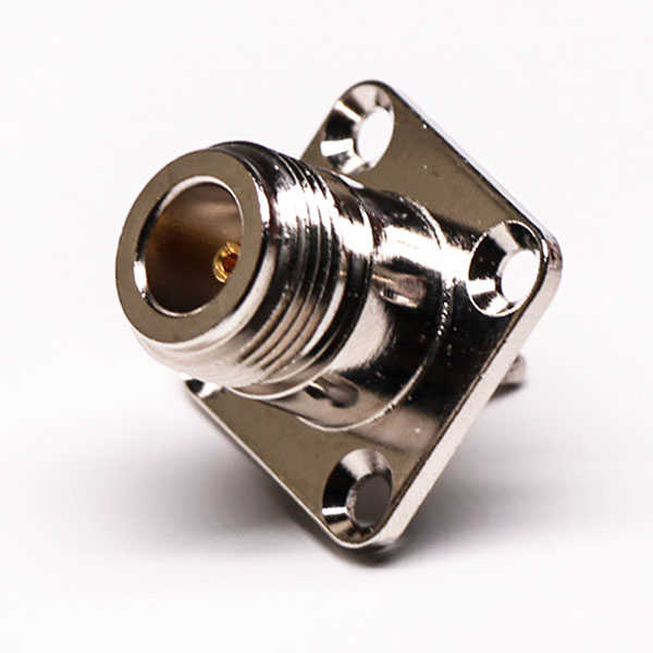 N型法兰连接器母头四孔法兰压接式接同轴线缆 DOSIN-805-0339