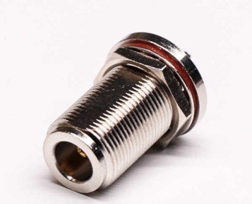 n型防水接头母头180度穿墙压接式接同轴线缆 DOSIN-805-0320