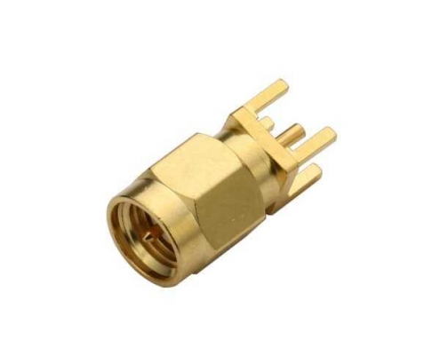 有限电视面板用SMA连接器直式接PCB板穿孔公头座子DOSIN-806-1066