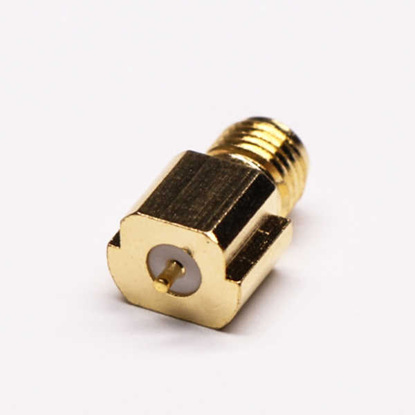 SMA母头座直式沉板式接PCB板镀金DOSIN-806-0043