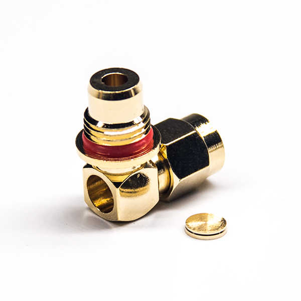 防水SMA公头接头弯式镀金焊线DS806MFR100