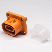 电动汽车高压连接器塑料插座2芯直式电流150A高压互锁